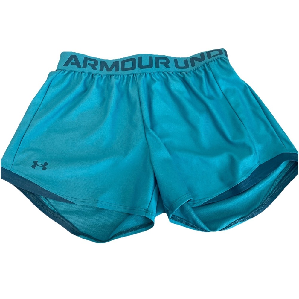 Under Armor Ladies XS Running Shorts Stretch Waist teal